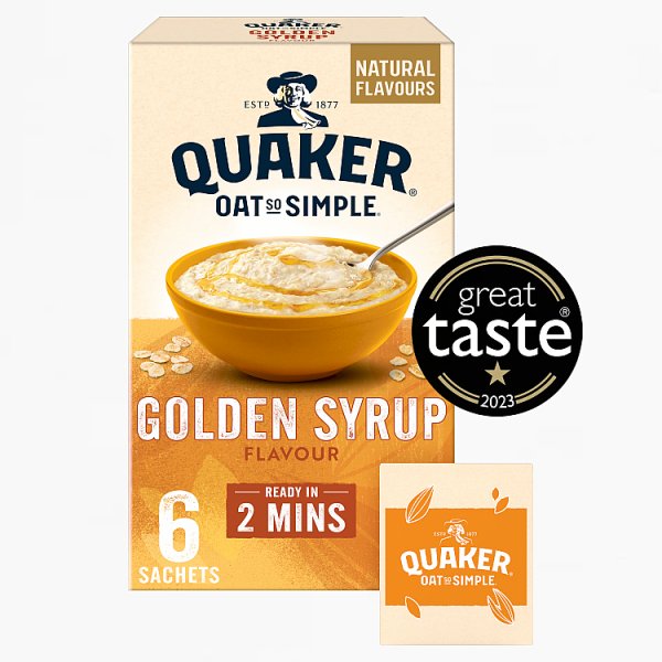 Quaker Oat So Simple Golden Syrup Porridge Sachets 216g (HS)