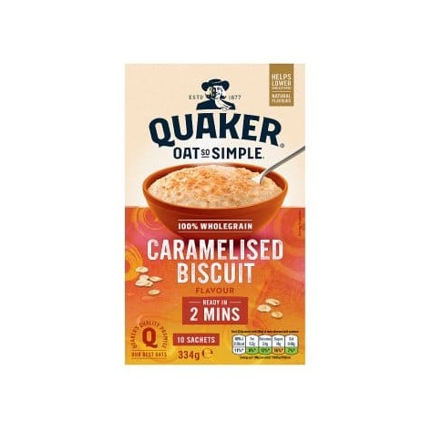 Quaker Oats So Simple Caramelised Biscuit Sachets 10pk (HS)