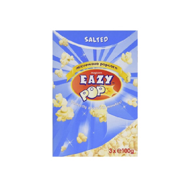 Eazy Pop Microwave Popcorn Salted 3pk (3 x  85g) 255g