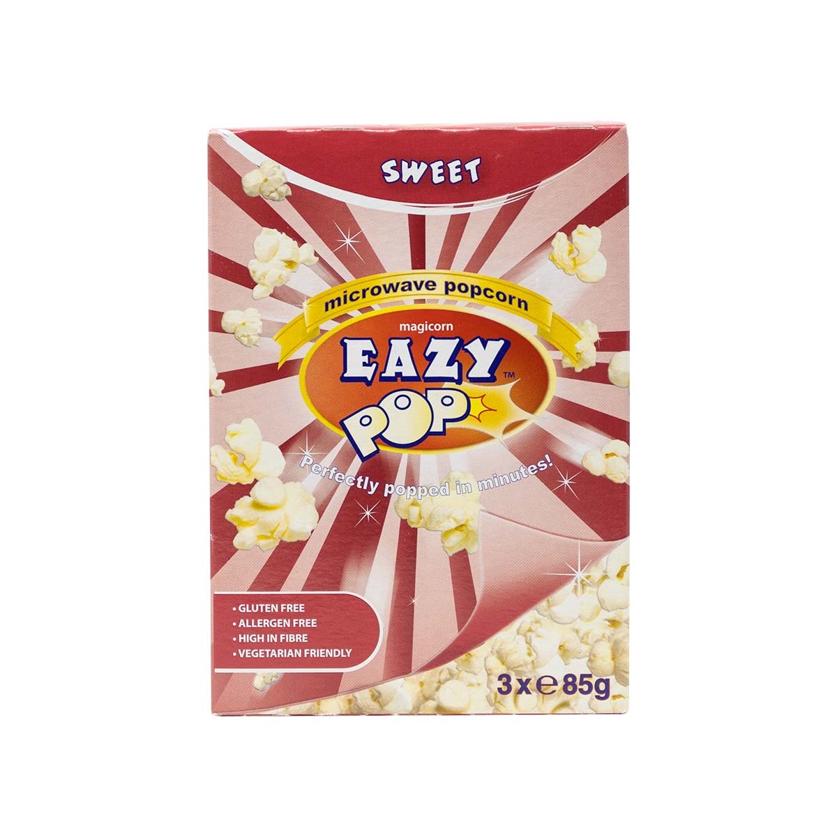 Eazy Pop Microwave Popcorn Sweet & Salty 3pk (3 x  85g) 255g