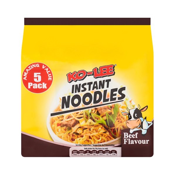 DUNIYA | KO LEE Noodles Beef 5pk (5 x 70g) 350g Thumbnail