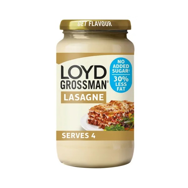 Loyd Grossman 30% Less Fat White Lasagne Sauce 440g