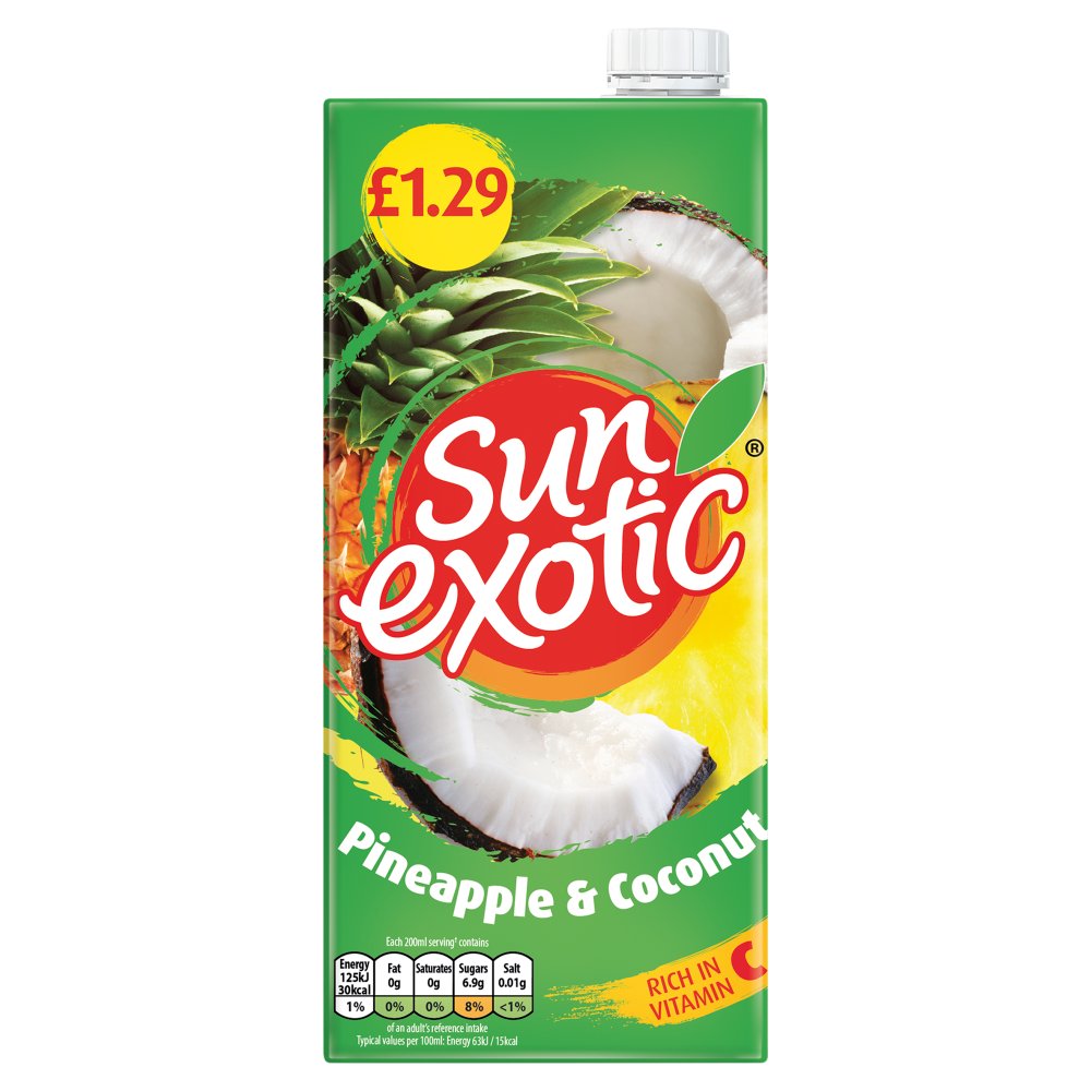 Sun Exotic Pineapple & Coconut 1Ltr PM £1.39