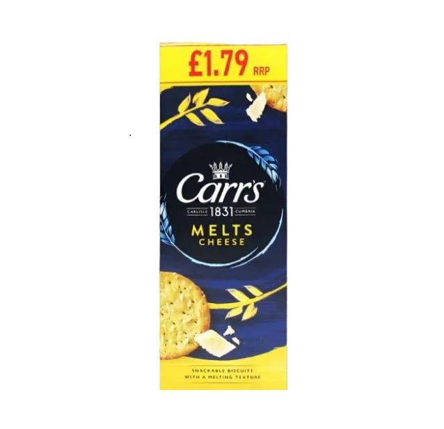 Carrs Crackers Cheese Melts PM £1.79 150g 