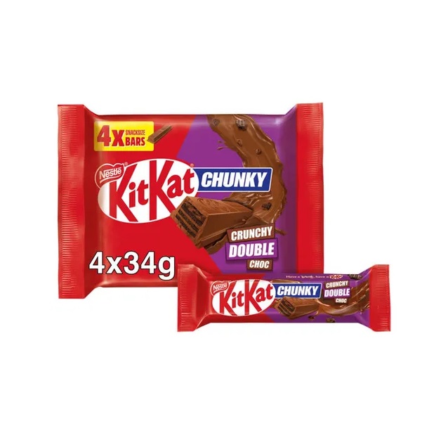 KitKat Chunky Double Chocolate 4pk (4 x 35g) NEW