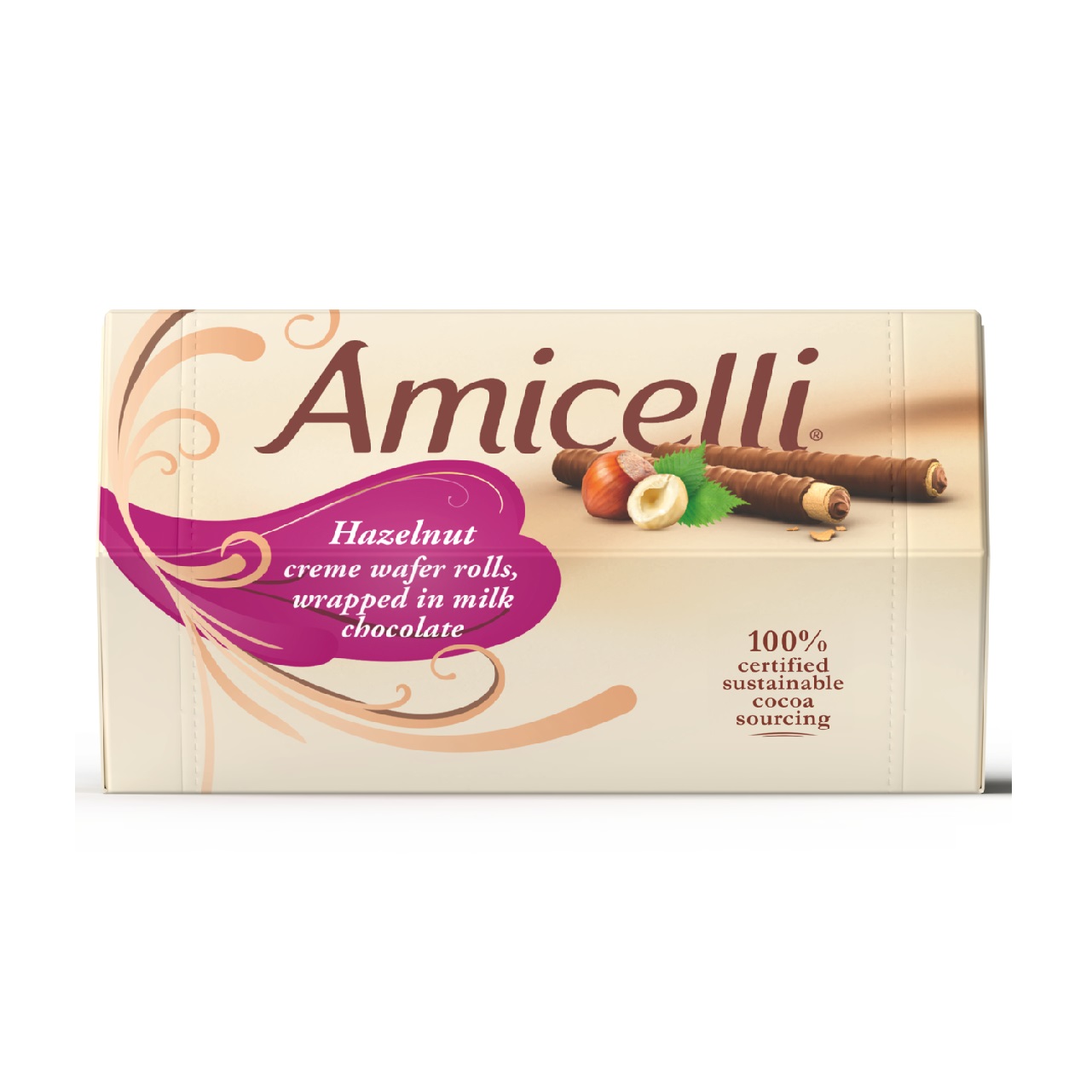 Amicelli Hazelnut Creme Waffer Rolls 200g