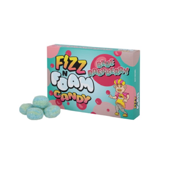 Fizz N Foam Blue Raspberry Candy 100g