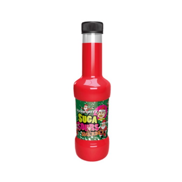 Suga Sours Sherbet Santa Themed Sauce Filled Strawberry 85g