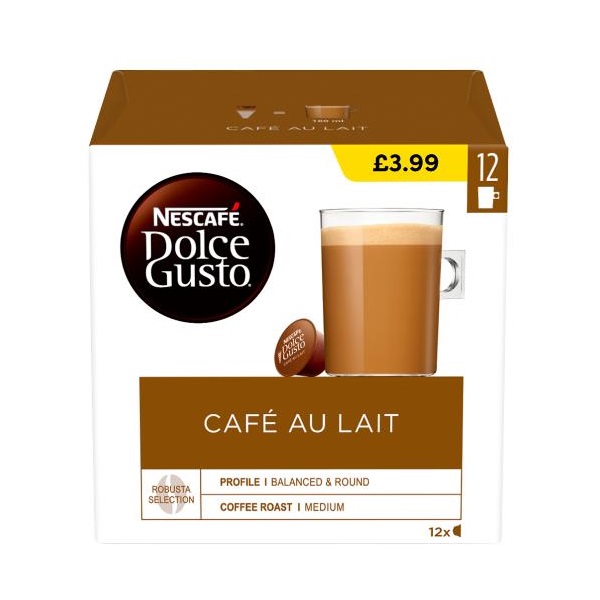 Nescafe Dolce Gusto Cafe Au Lait 12s PM £3.99 102g