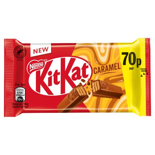 KitKat 4 Finger Caramel PM 70p 41.5g NEW