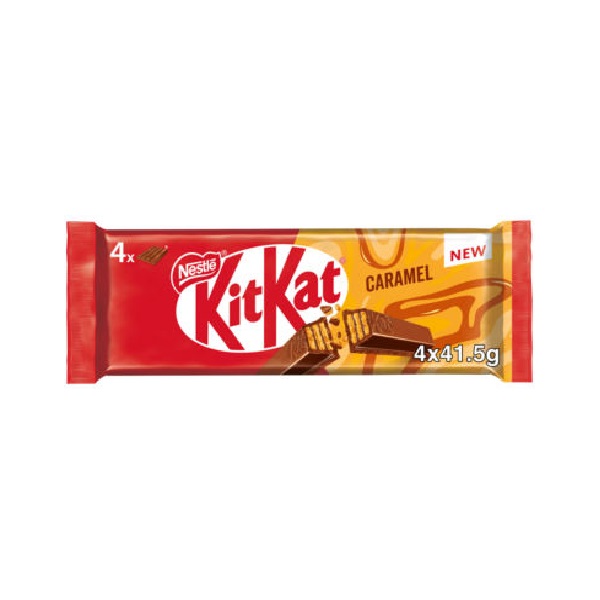 KitKat 4 Finger Caramel 4pk (4 x 41.5g) NEW