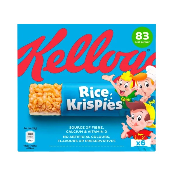 Kelloggs Rice Krispies Cereal Bars 6pk (6 x 20g)