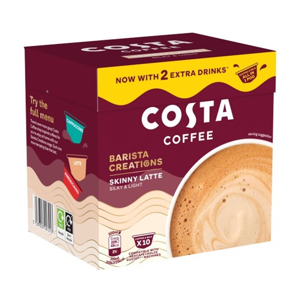 DUNIYA | Costa Coffee Dolce Gusto Skinny Latte Pods 10s 140g Thumbnail