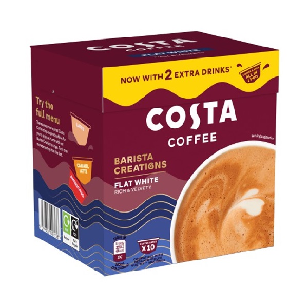 Costa Coffee Dolce Gusto Flat White Pods 10s 140g