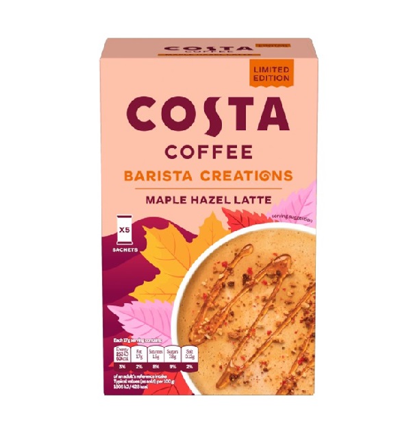 Costa Coffee Sachets Mapel Hazel Latte 5s (5 x 17g)