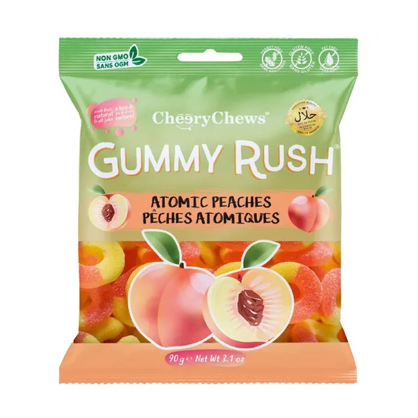 Gummy Rush Atomic Peaches 90g