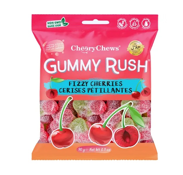 Gummy Rush Fizzy Cherries 90g