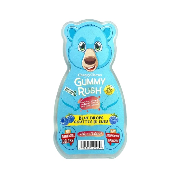 Gummy Rush Blue Drops Bear Tub 160g