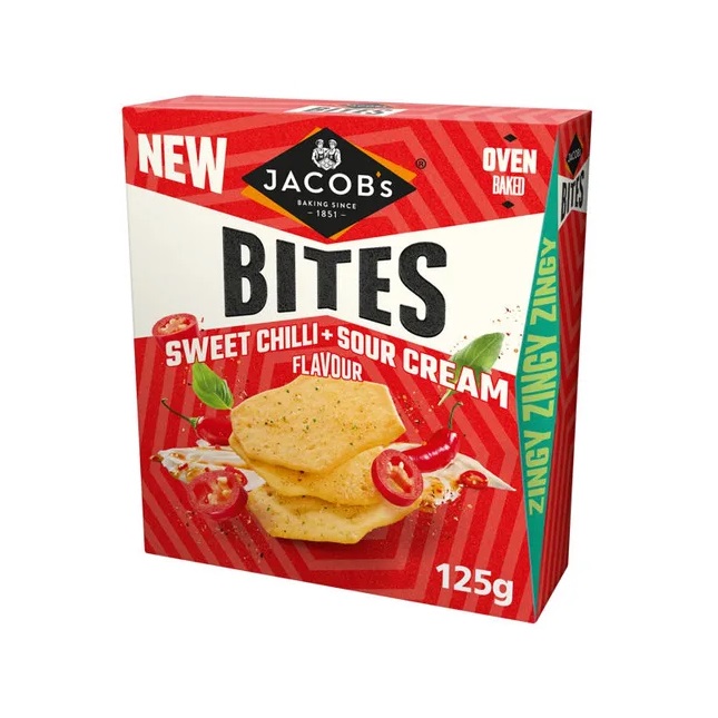 Jacobs Bites Sweet Chilli & Sour Cream 125g 