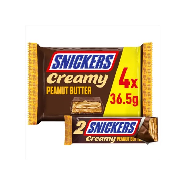 Snickers Creamy Peanut Butter 4pk (4 x 36.5g)