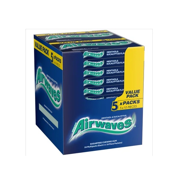 DUNIYA | Airwaves 5pk Sugar Free Menthol (5 x 10pcs) Thumbnail