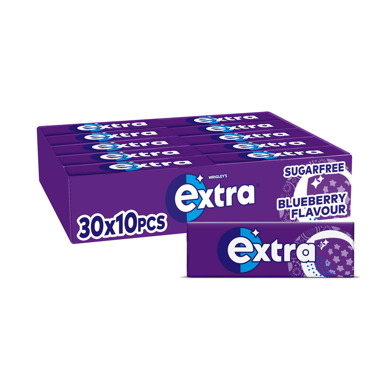 Extra Blueberry Sugar Free Chewing Gum 10s 14g