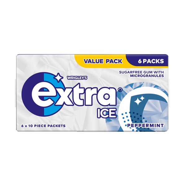 Extra Ice Peppermint Chewing Gum 5pk (5 x 10s)