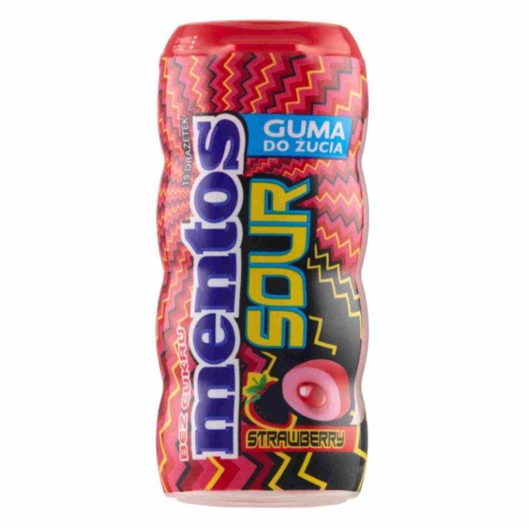 Mentos Gum Pocket Bottle Sour Strawberry 30g (B)