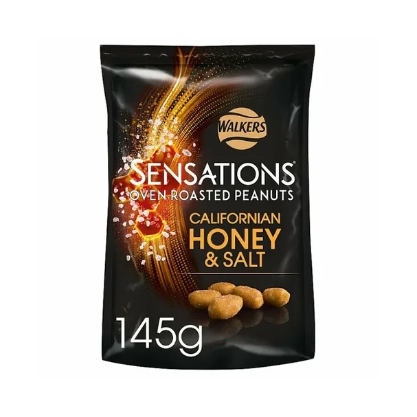 Walkers Sensations Californian Honey & Salt Roasted Peanuts 145g