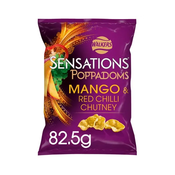 Walkers Sensations Mango & Chilli Chutney Poppadoms 82.5g