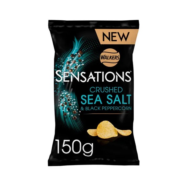 Walkers Sensations Salted & Black Peppercorn 150g