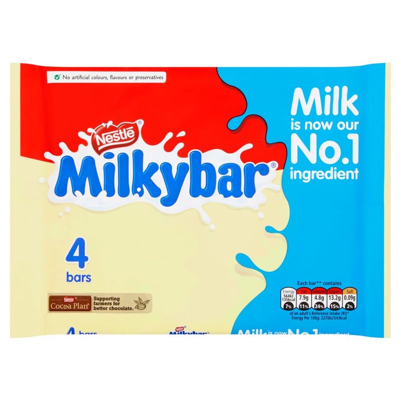 Milkybar Medium Bar 4pk (4 x 25g)