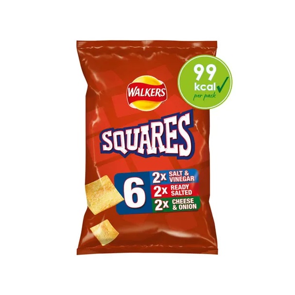 Walkers Squares Variety 6pk (6 x 22g)