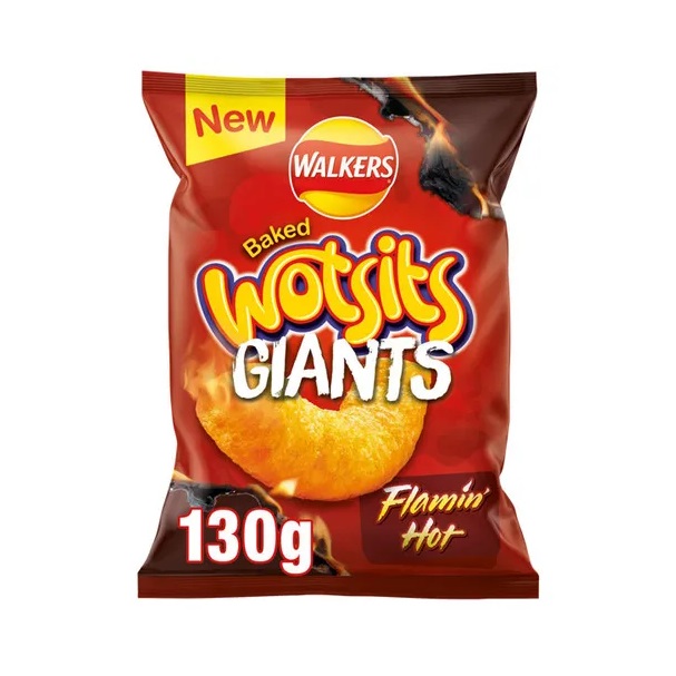 DUNIYA | Walkers Wotsits Giants Flamin Hot Snacks 130g Thumbnail