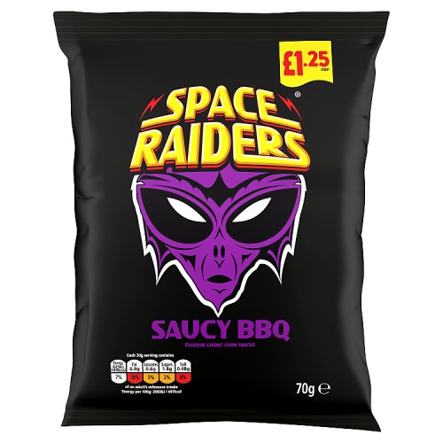 Space Raiders Saucy BBQ PM £1.25 70g