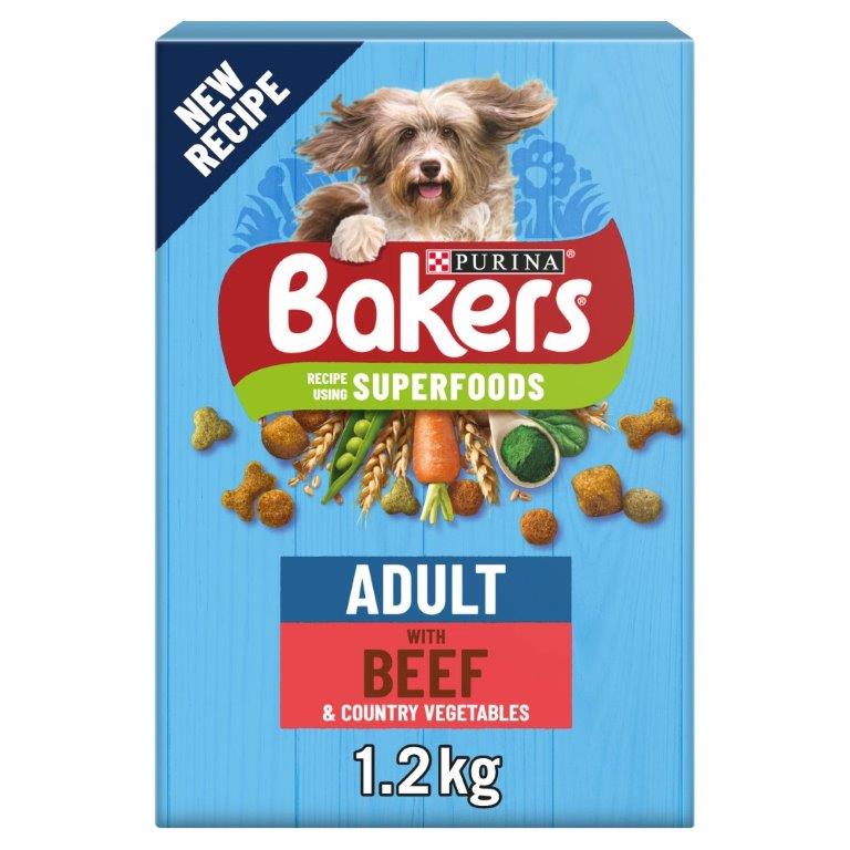 Bakers Adult Beef & Vegetables Dry Dog Food 1.2kg (HS)