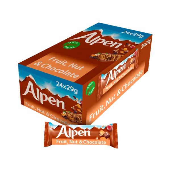 Alpen Cereal Bars Fruit Nut & Chocolate 29g