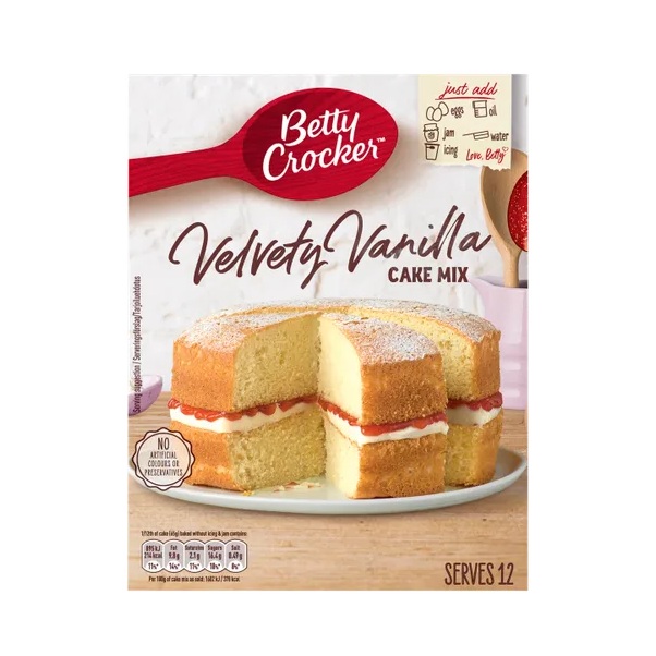 Betty Crocker Velvety Vanilla Cake Mix 425g