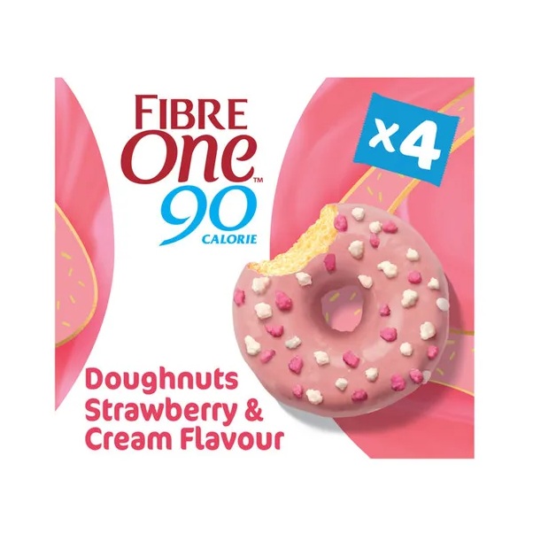 DUNIYA | Fibre One Doughnut Doughnuts Strawberry & Cream (4 x 23g) Thumbnail