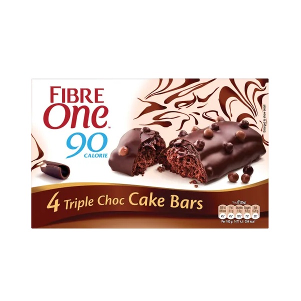 Fibre One Triple Choc Cake Bars (4 x 25g)