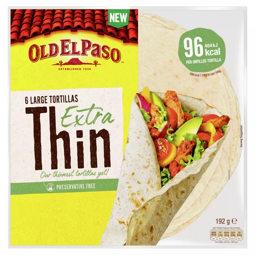 Old El Paso Thin Tortillas 192g