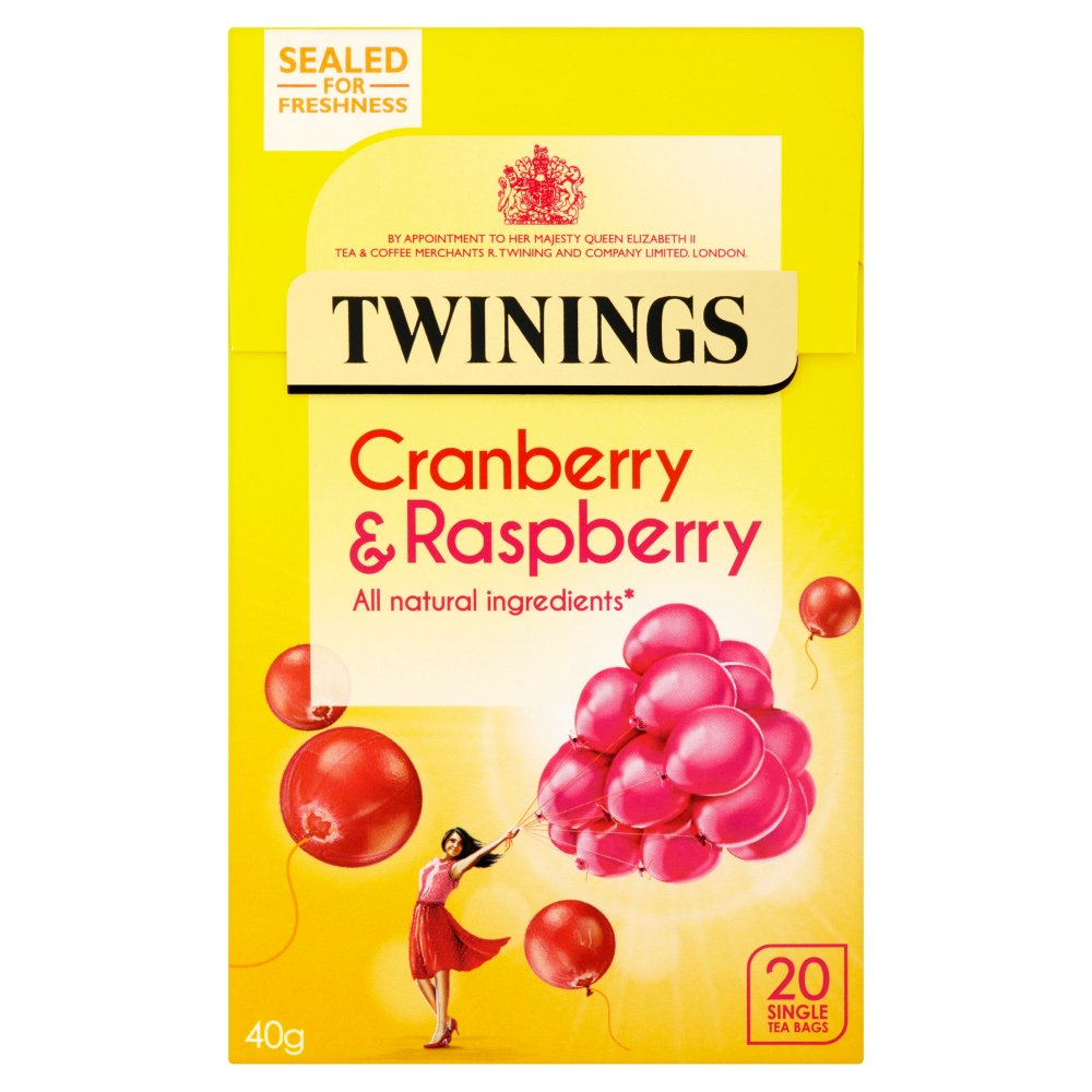 Twinings Infusions Cranberry Rasp Elderflower Tea Bags 20s