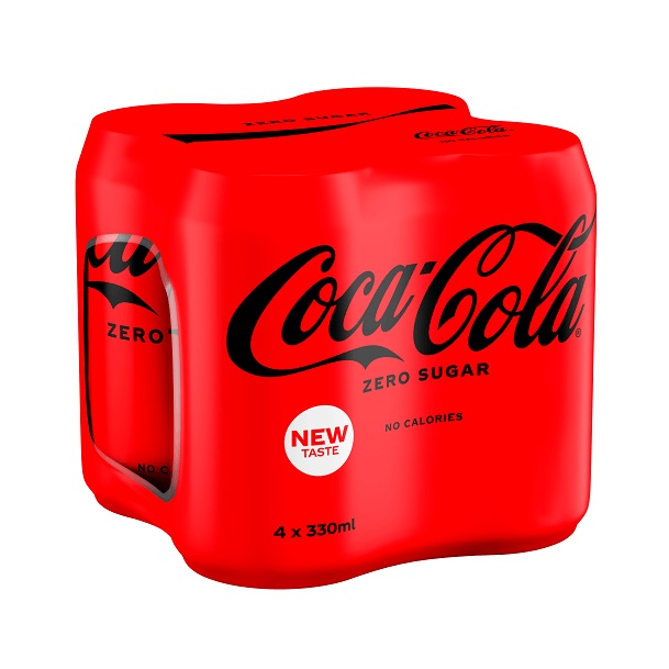 Coca Cola Zero 4pk (4 x 330ml)