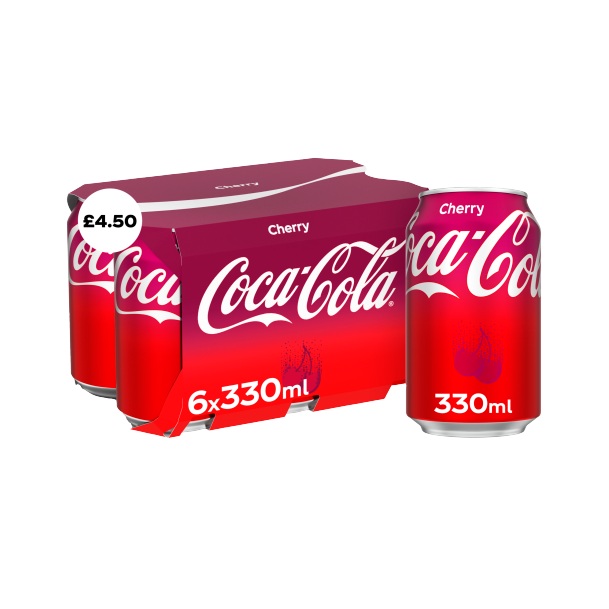 Coca Cola Cherry 6pk (6 x 330ml) PMP