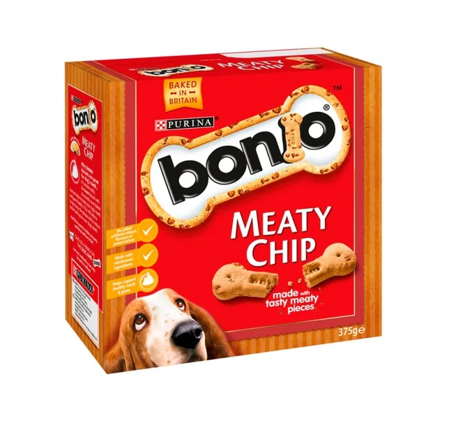 Bonio Dog Biscuit Meaty Chip 375g