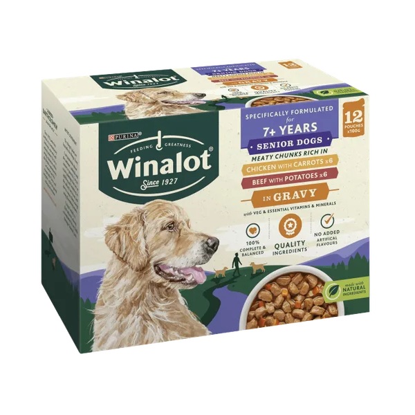 Winalot Senior Dog Pouches Mixed in Gravy (12 x 400g)