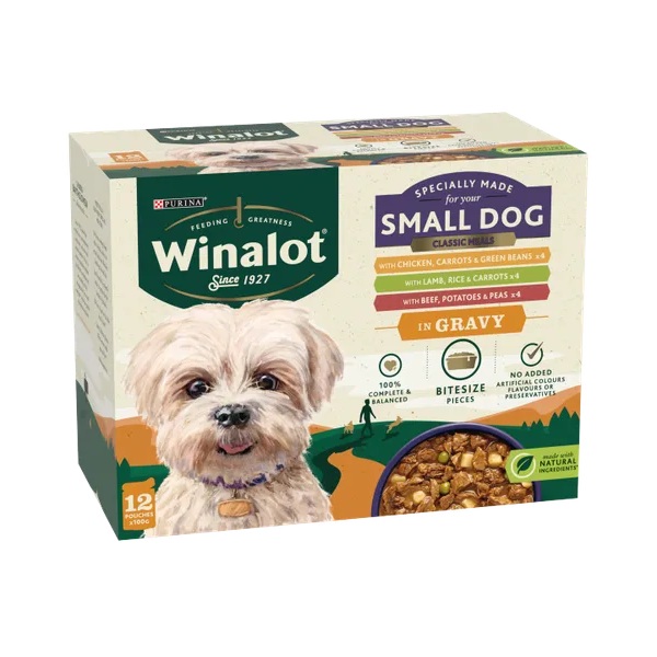 Winalot Small Dog Pouch Mixed in Gravy (12 x 100g)