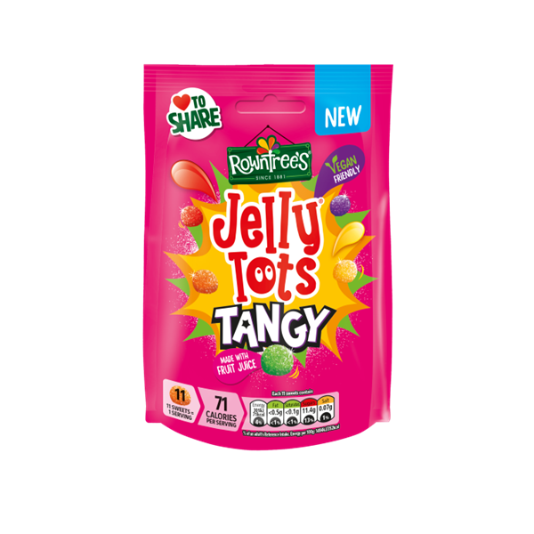 Rowntrees Tangy Pouch 140g  (Vegan)