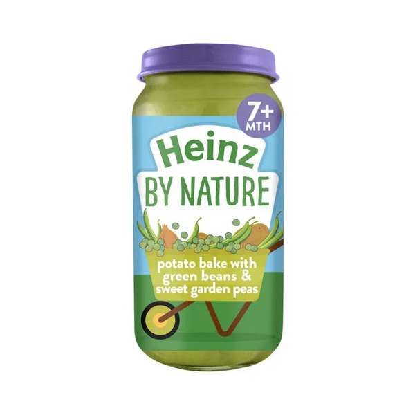 Heinz 7+M Nature Potato Bake Green Beans & Sweet Garden Peas 200g 