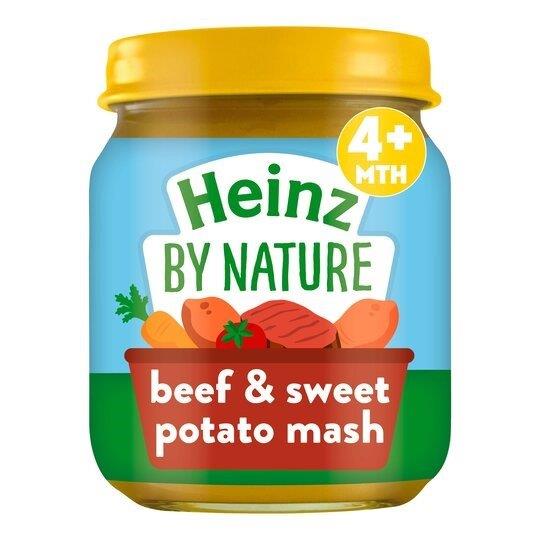 Heinz Jar 4m+ Beef Sweet Potato Mash 120g